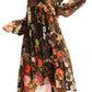 Look Chic in Sakkas Jules Women's Long Sleeve Floral Midi Dress