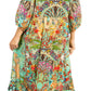 Sakkas Sole Women's Boho Floral Print V-Neck Midi Dress with Long Sleeves
