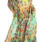 Sakkas Sole Women's Boho Floral Print V-Neck Midi Dress with Long Sleeves