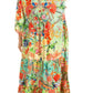 Sakkas Sole Women's Boho Floral Print V-Neck Midi Dress with Long Sleeves