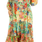 Sakkas Sole Women's Boho Floral Print V-Neck Midi Dress with Long Sleeves
