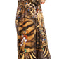 Sakkas Sole Women's Boho Floral Print V-Neck Midi Dress with Long Sleeves