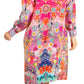 Floral Print Women's Long Sleeve Tunic Dress with Pockets - Sakkas Eloisa
