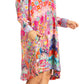 Floral Print Women's Long Sleeve Tunic Dress with Pockets - Sakkas Eloisa
