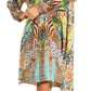 Floral Print Women's Long Sleeve Tunic Dress with Pockets - Sakkas Eloisa