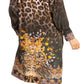 Floral Print Women's Long Sleeve Tunic Dress with Pockets - Sakkas Eloisa