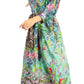 Sakkas Rina Women's Floral Print Maxi Dress with Long Sleeves and Flounce Shirt Design