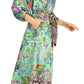 Sakkas Rina Women's Floral Print Maxi Dress with Long Sleeves and Flounce Shirt Design