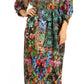 Sakkas Rina Women's Floral Print Maxi Dress with Long Sleeves and Flounce Shirt Design