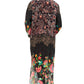 Sakkas Rina Women's Floral Print Maxi Dress with Long Sleeves and Flounce Shirt Design