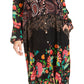Sakkas Rina Women's Floral Print Maxi Dress with Long Sleeves and Flounce Shirt Design