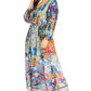 Sakkas Katty Floral Print Women's Boho Maxi Dress