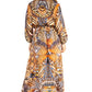 Sakkas Katty Floral Print Women's Boho Maxi Dress