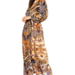 Sakkas Katty Floral Print Women's Boho Maxi Dress