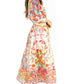 Sakkas Katty Floral Print Women's Boho Maxi Dress