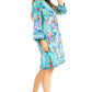 Sakkas Rosa Boho Style Floral Tunic Dress - Women's Midi Top