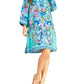 Sakkas Rosa Boho Style Floral Tunic Dress - Women's Midi Top
