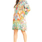 Sakkas Rosa Boho Style Floral Tunic Dress - Women's Midi Top