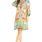 Sakkas Rosa Boho Style Floral Tunic Dress - Women's Midi Top
