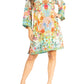 Sakkas Rosa Boho Style Floral Tunic Dress - Women's Midi Top