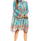 Sakkas Womens Long Sleeves Collared Neck Spring/Summer Short Shirt Dress/Cover-up