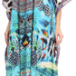 Sakkas Imani V-neck Silky Lightweight Colorful Flowy Rhinestone Kaftan / Cover Up
