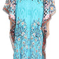 Sakkas Imani V-neck Silky Lightweight Colorful Flowy Rhinestone Kaftan / Cover Up