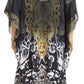 Sakkas Imani V-neck Silky Lightweight Colorful Flowy Rhinestone Kaftan / Cover Up