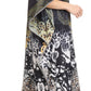 Sakkas Imani V-neck Silky Lightweight Colorful Flowy Rhinestone Kaftan / Cover Up