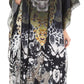 Sakkas Imani V-neck Silky Lightweight Colorful Flowy Rhinestone Kaftan / Cover Up