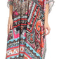 Sakkas Imani V-neck Silky Lightweight Colorful Flowy Rhinestone Kaftan / Cover Up