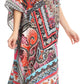 Sakkas Imani V-neck Silky Lightweight Colorful Flowy Rhinestone Kaftan / Cover Up