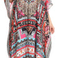 Sakkas Imani V-neck Silky Lightweight Colorful Flowy Rhinestone Kaftan / Cover Up