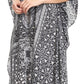 Sakkas Imani V-neck Silky Lightweight Colorful Flowy Rhinestone Kaftan / Cover Up