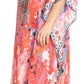 Sakkas Imani V-neck Silky Lightweight Colorful Flowy Rhinestone Kaftan / Cover Up
