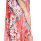 Sakkas Imani V-neck Silky Lightweight Colorful Flowy Rhinestone Kaftan / Cover Up
