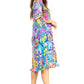 Sakkas Ozana Women's Floral Midi Cocktail Dress, V-Neck, 3/4 Sleeve