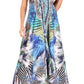 Sakkas Lizi Womens Maxi High-low Halter Handkerchief Long Dress Beach Party