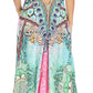 Sakkas Lizi Womens Maxi High-low Halter Handkerchief Long Dress Beach Party