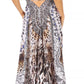 Sakkas Lizi Womens Maxi High-low Halter Handkerchief Long Dress Beach Party