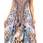 Sakkas Lizi Womens Maxi High-low Halter Handkerchief Long Dress Beach Party