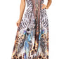 Sakkas Lizi Womens Maxi High-low Halter Handkerchief Long Dress Beach Party