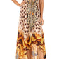 Sakkas Lizi Womens Maxi High-low Halter Handkerchief Long Dress Beach Party