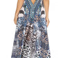 Sakkas Lizi Womens Maxi High-low Halter Handkerchief Long Dress Beach Party