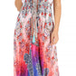 Sakkas Lizi Womens Maxi High-low Halter Handkerchief Long Dress Beach Party