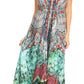 Sakkas Lizi Womens Maxi High-low Halter Handkerchief Long Dress Beach Party