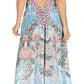 Sakkas Lizi Womens Maxi High-low Halter Handkerchief Long Dress Beach Party