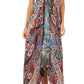 Sakkas Lizi Womens Maxi High-low Halter Handkerchief Long Dress Beach Party