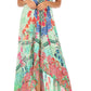 Sakkas Lizi Womens Maxi High-low Halter Handkerchief Long Dress Beach Party