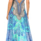Sakkas Lizi Womens Maxi High-low Halter Handkerchief Long Dress Beach Party
